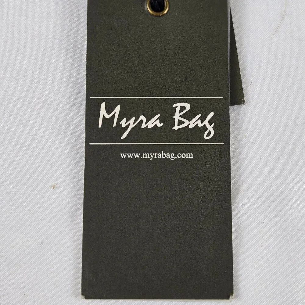 Myra Bag Crossbody Canvas Leather Hairon Crossbody Bag Neutrals Adj Strap NWT